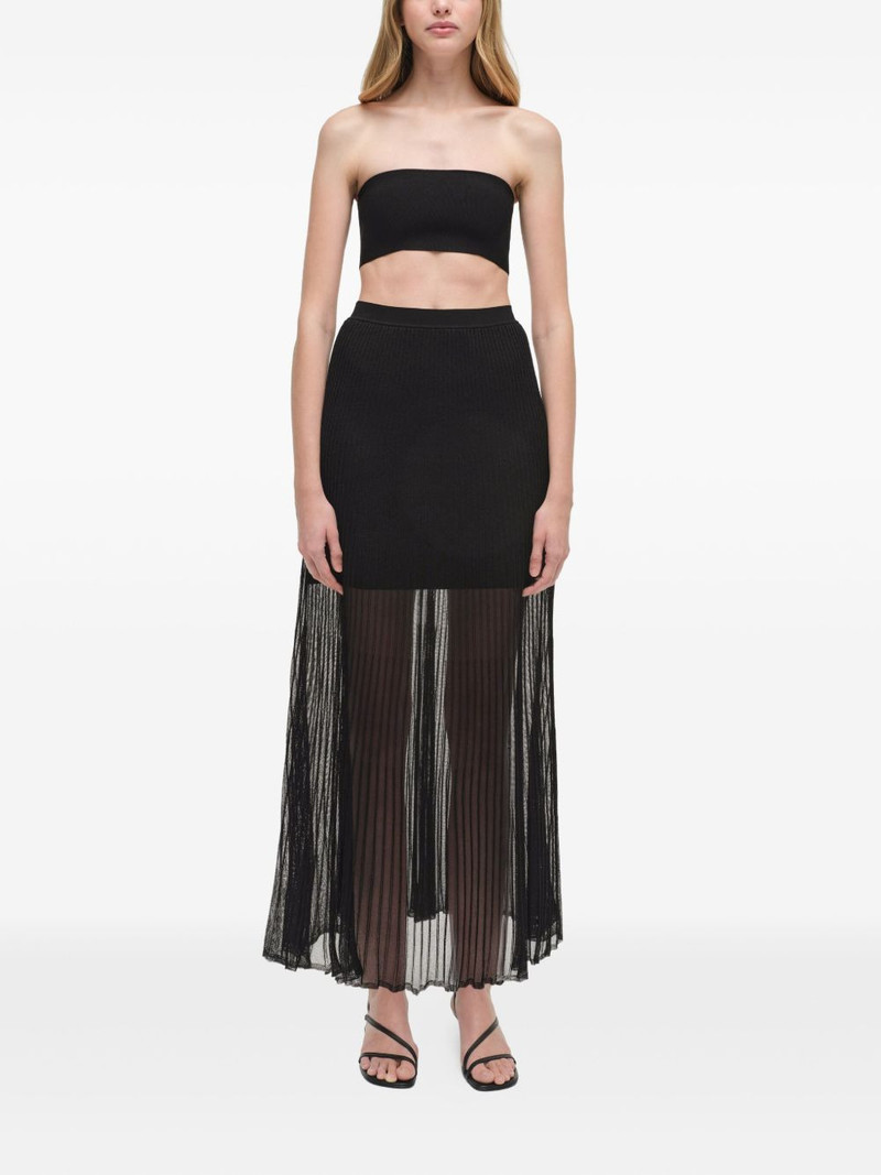 SIMKHAI Gennie pleated-knit maxi skirt outlook