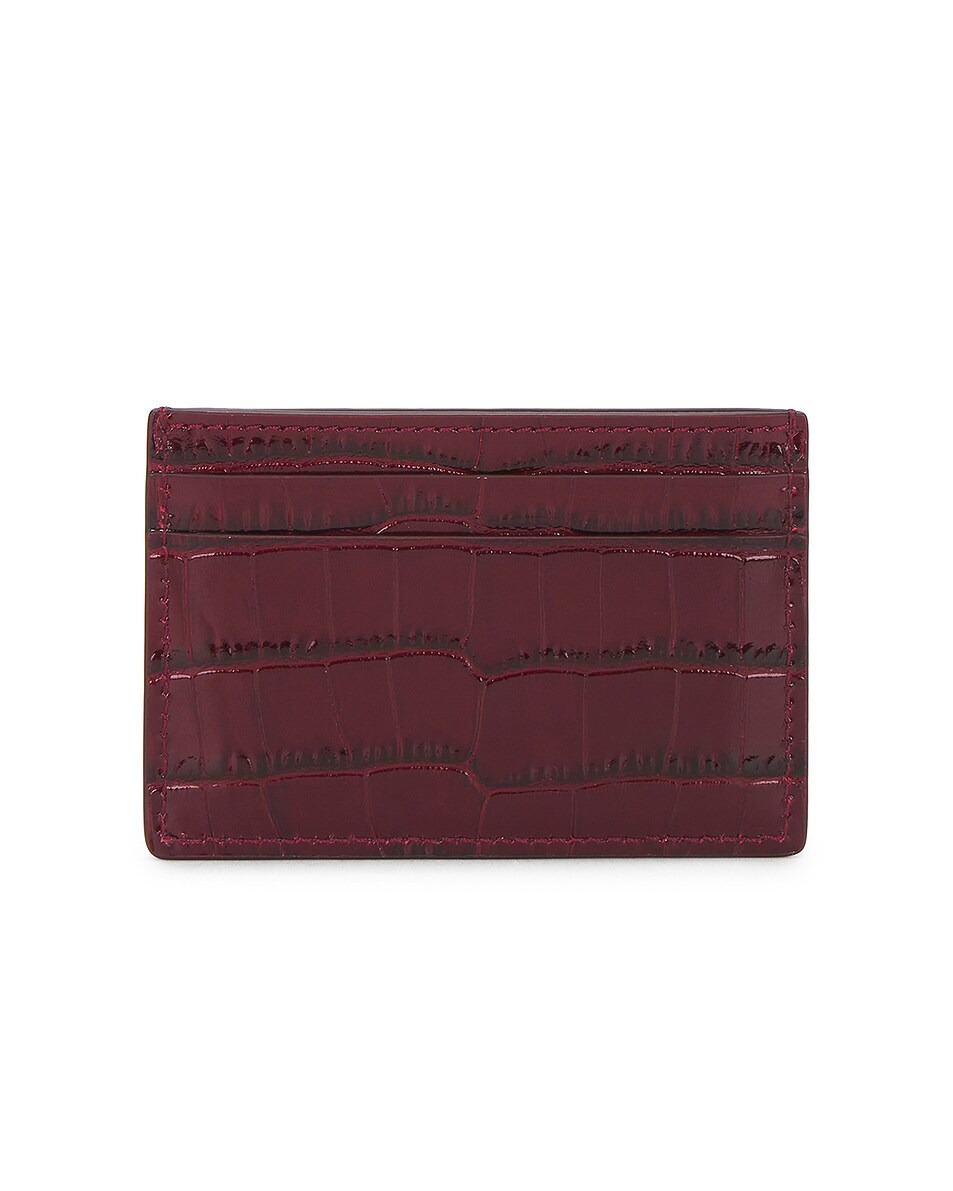 Shiny Printed Croc Exotic Line Classic Card Holder - 2