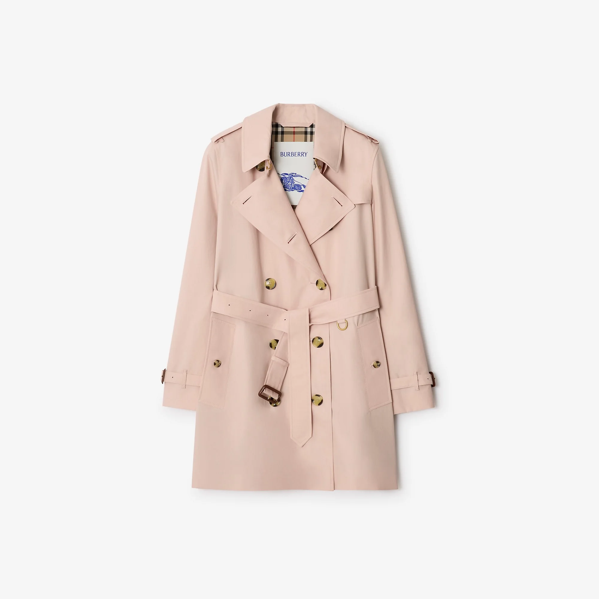 Short Tropical Gabardine Kensington Trench Coat - 1