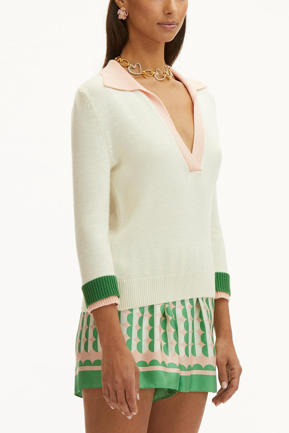 Colorblock Polo Pullover - 3