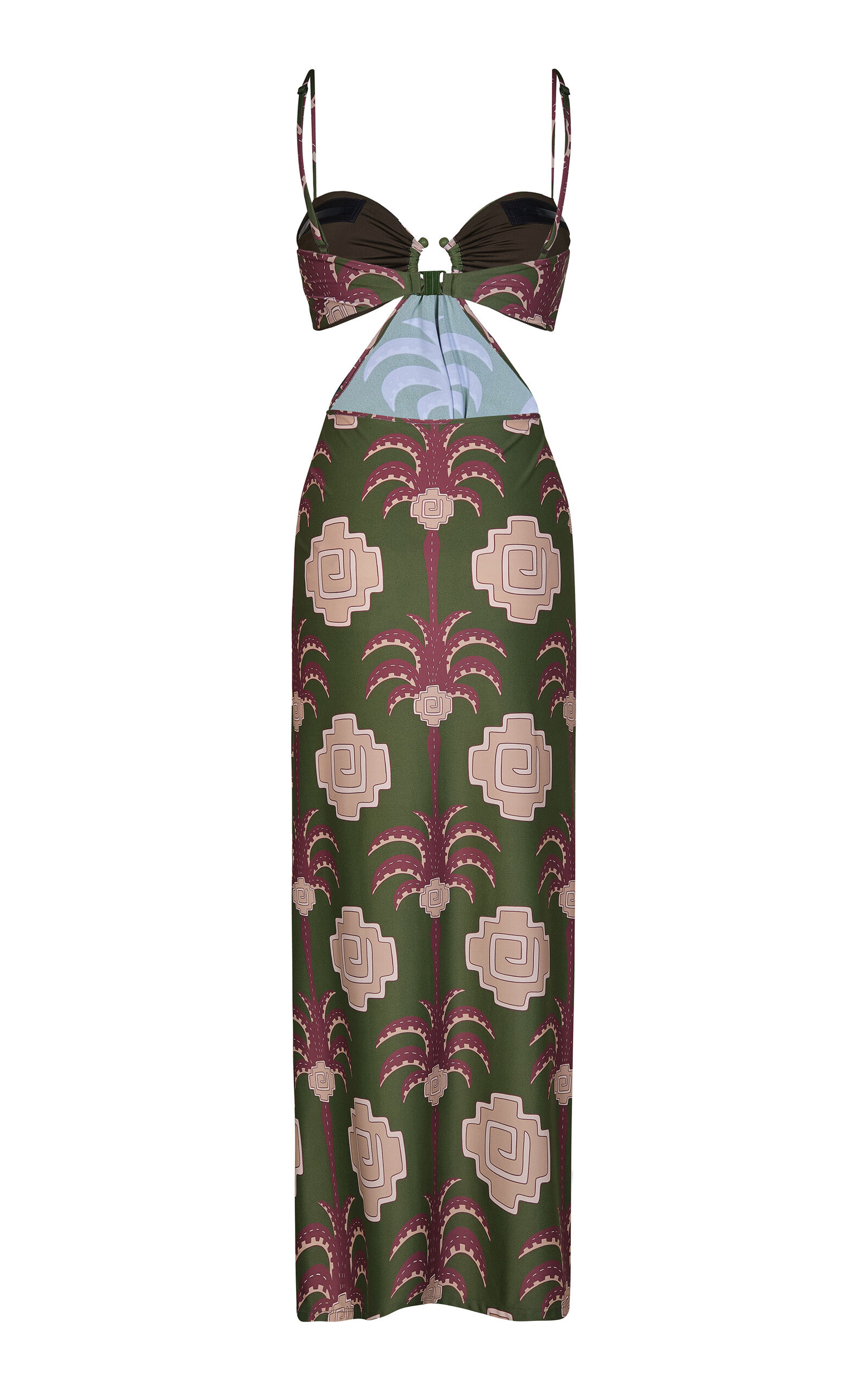 Jungle Geometry Cutout Jersey Midi Dress multi - 5