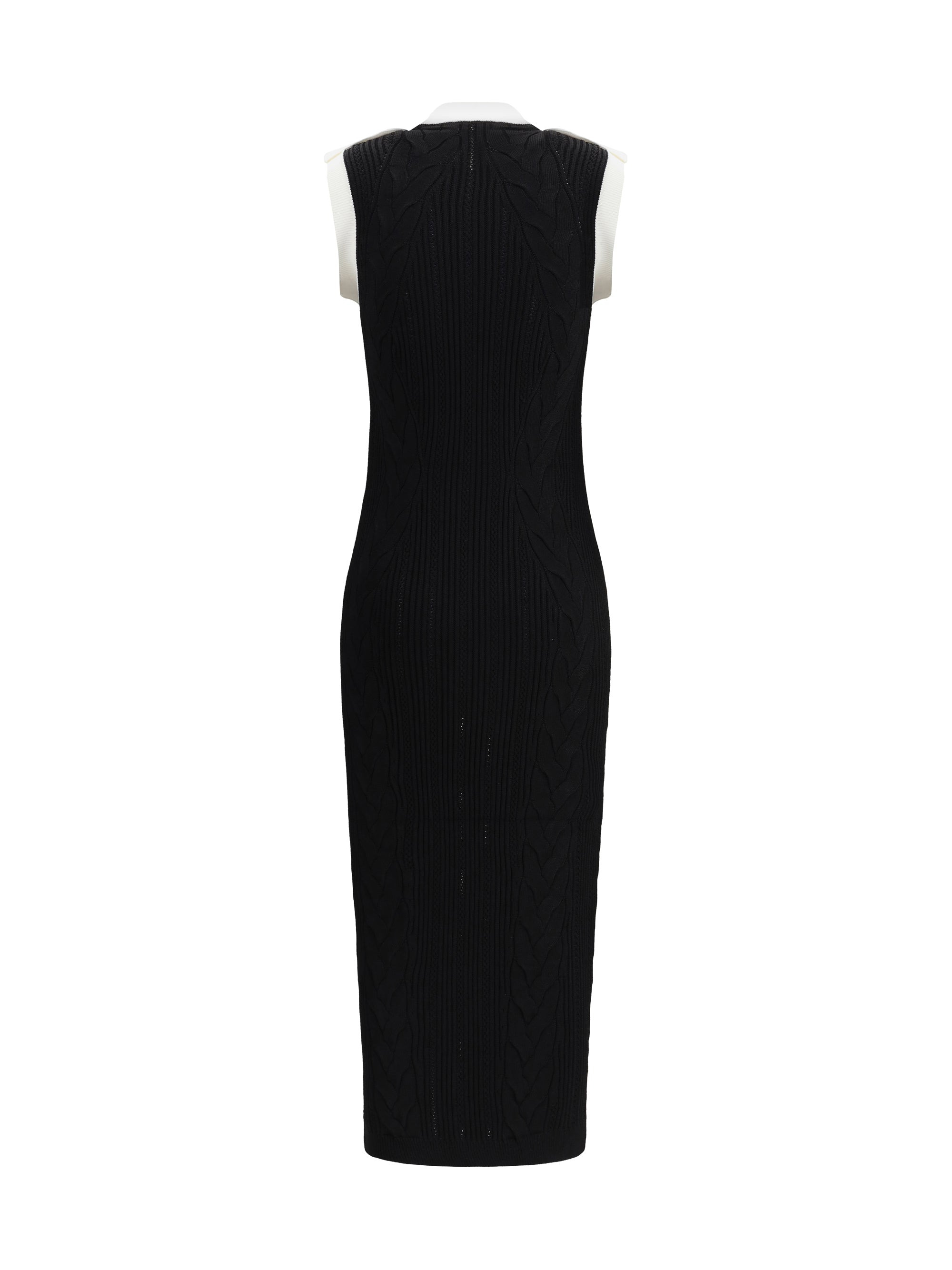 Balmain Women Sleeveless Torsade Knit Long Dress - 2
