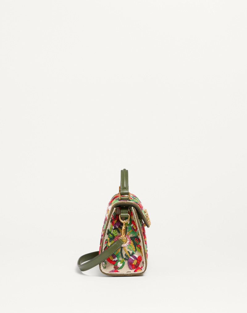 VALENTINO GARAVANI VSLING MINI EMBROIDERED HANDBAG WITH JEWEL LOGO 4
