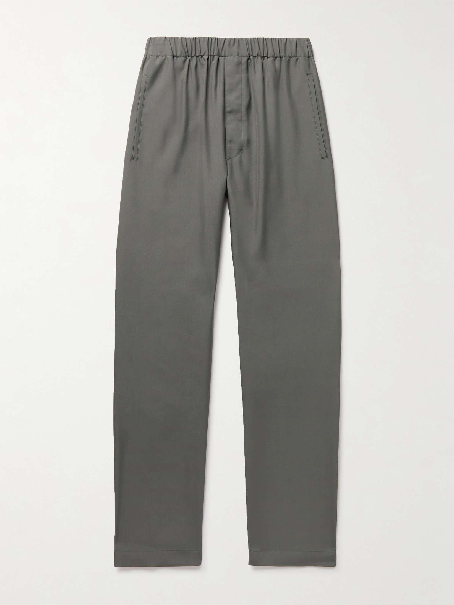 Tapered Silk-Crepe Trousers - 1