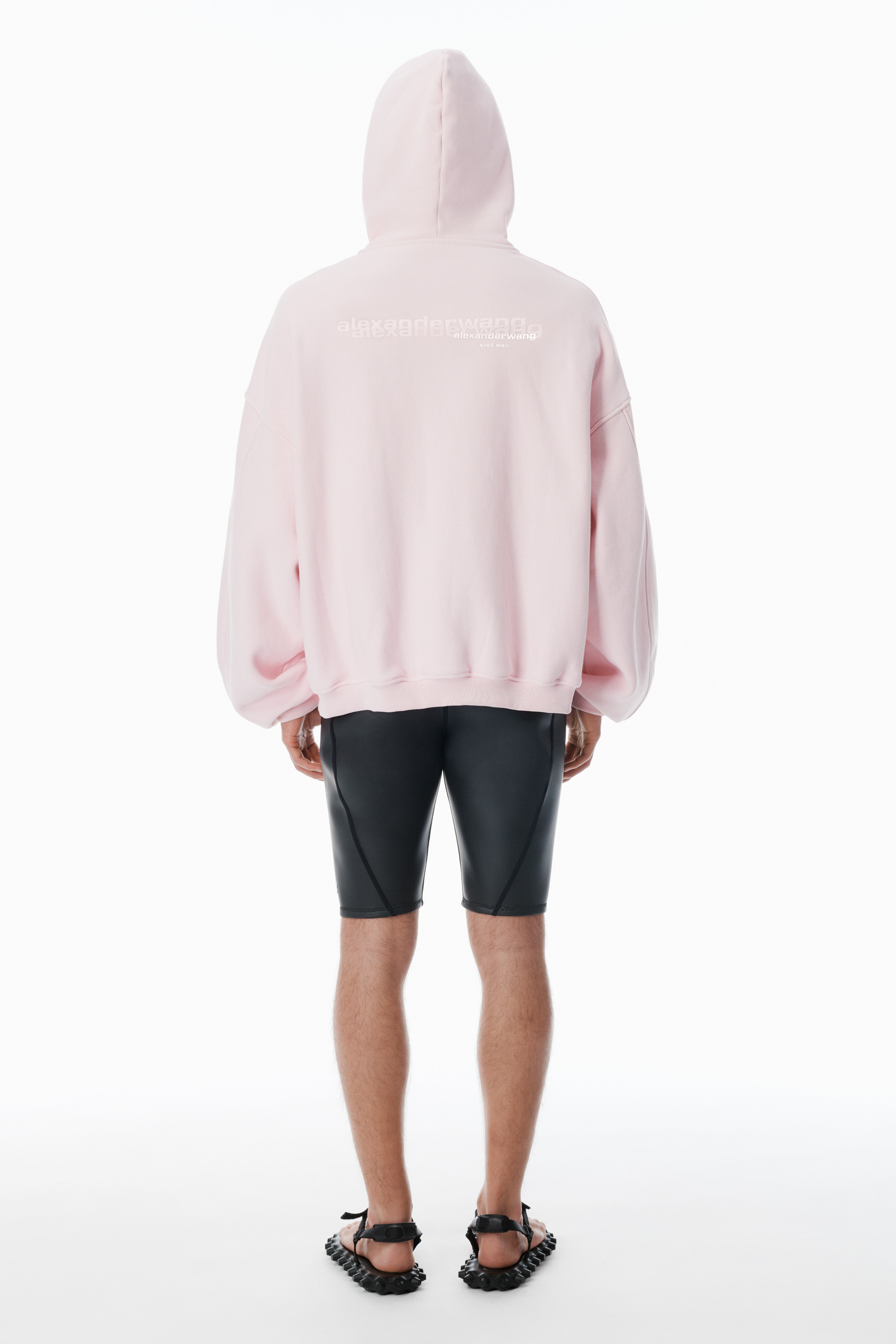 Pink Cotton Logo Zip-Up Hoodie - 4