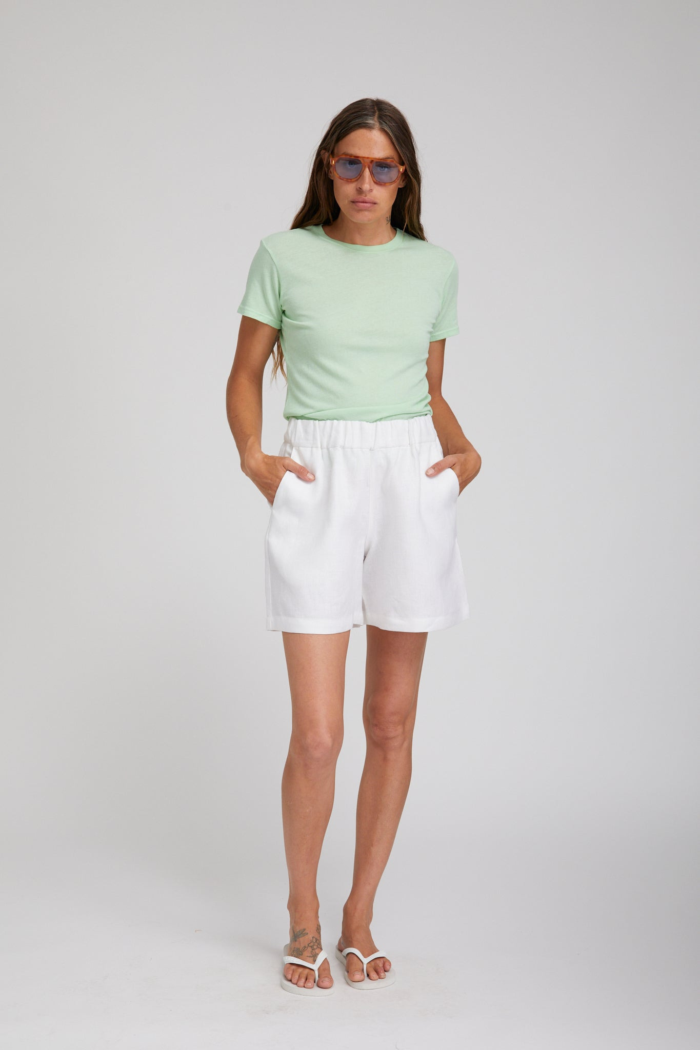 LIGHT GREEN COTTON BABY TEE - 3