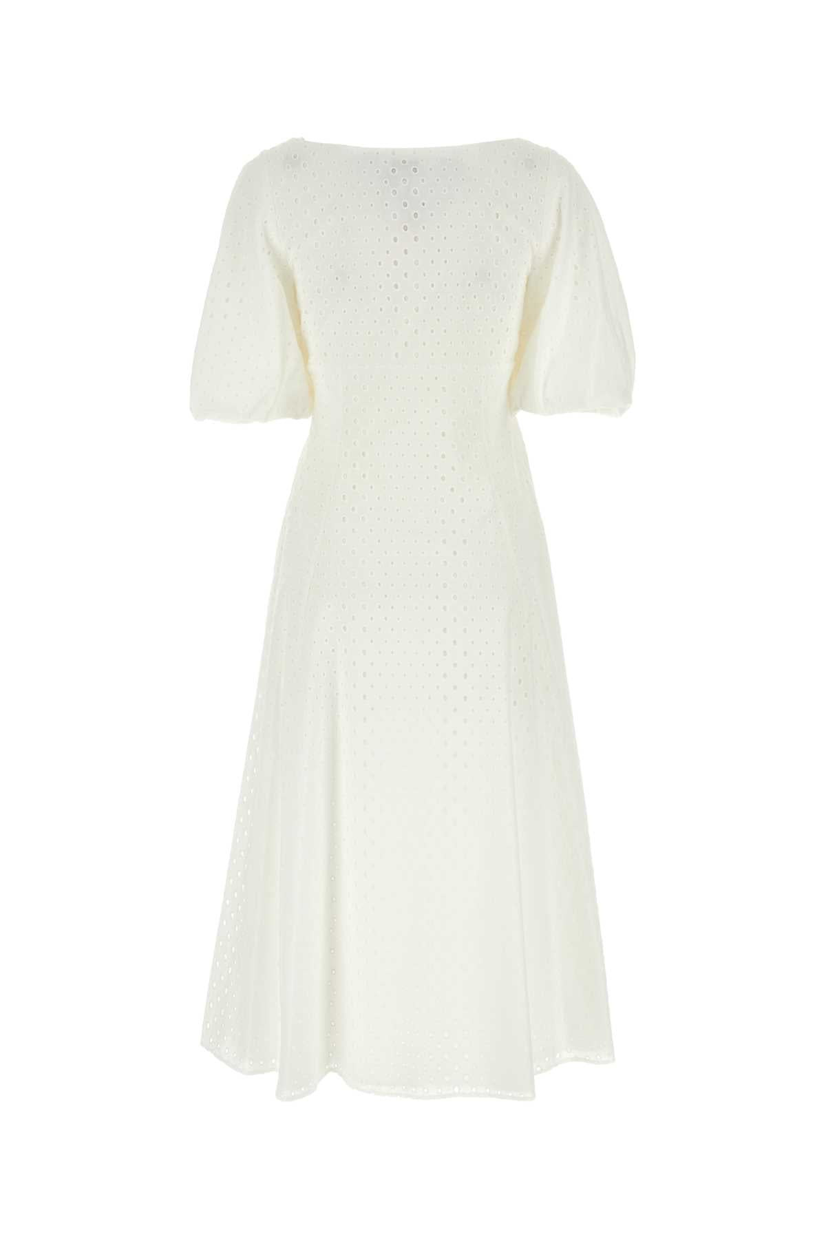 Kenzo Women White Broderie Anglaise Dress - 2