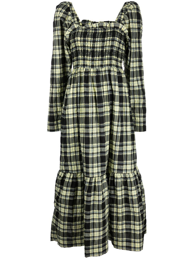 checked tiered dress 1