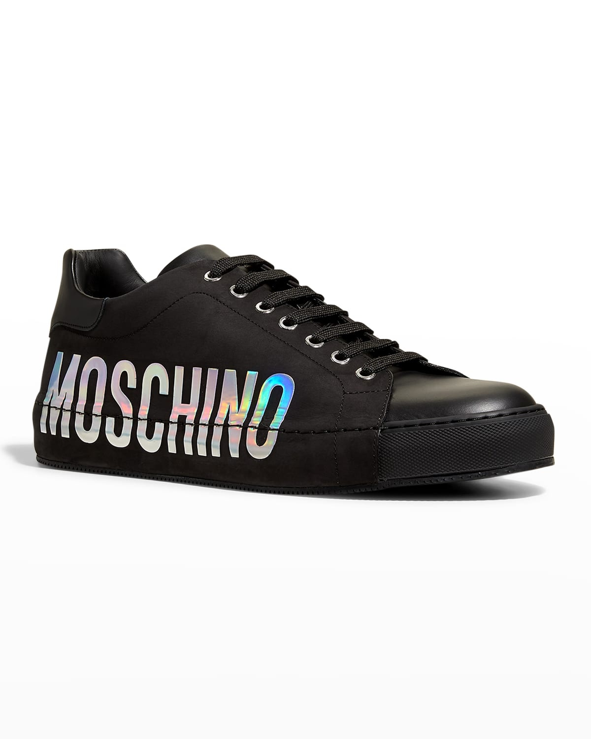 Men's Iridescent-Logo Low-Top Sneakers - 4