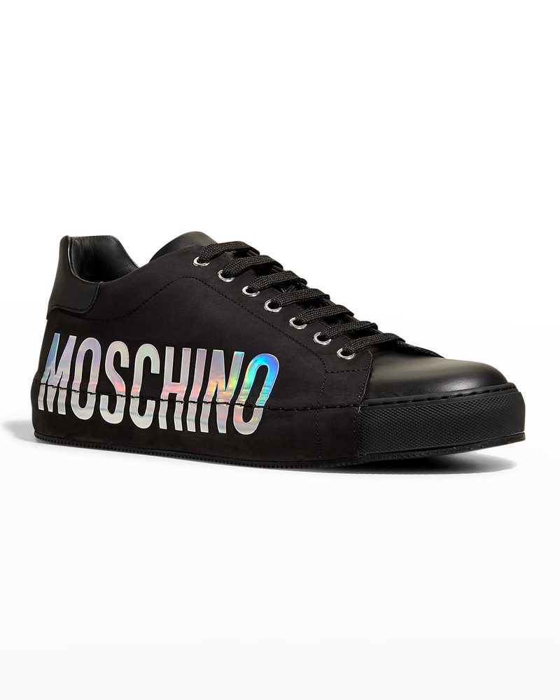Men's Iridescent-Logo Low-Top Sneakers 4
