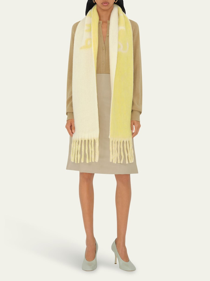 Burberry Reversible Fringe Wool Scarf outlook