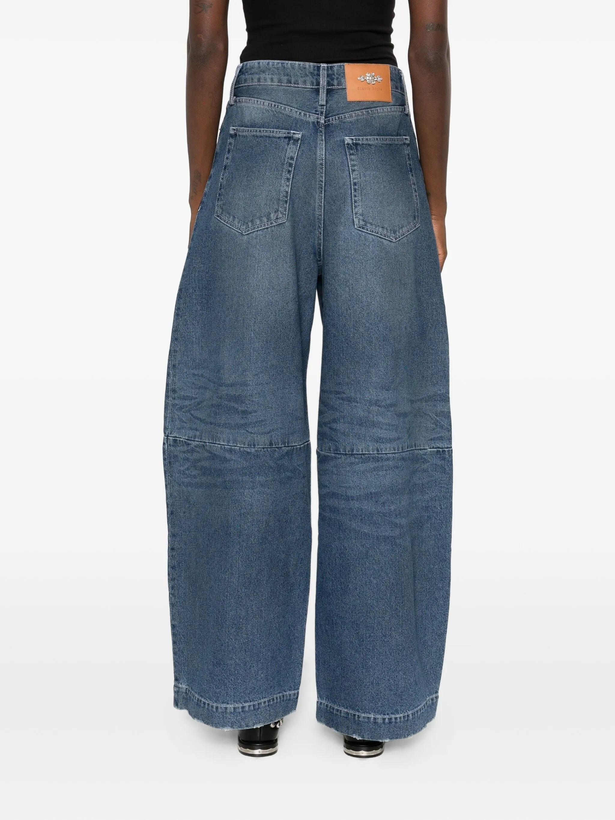 Simone Rocha Distressed Frayed Jeans - 3