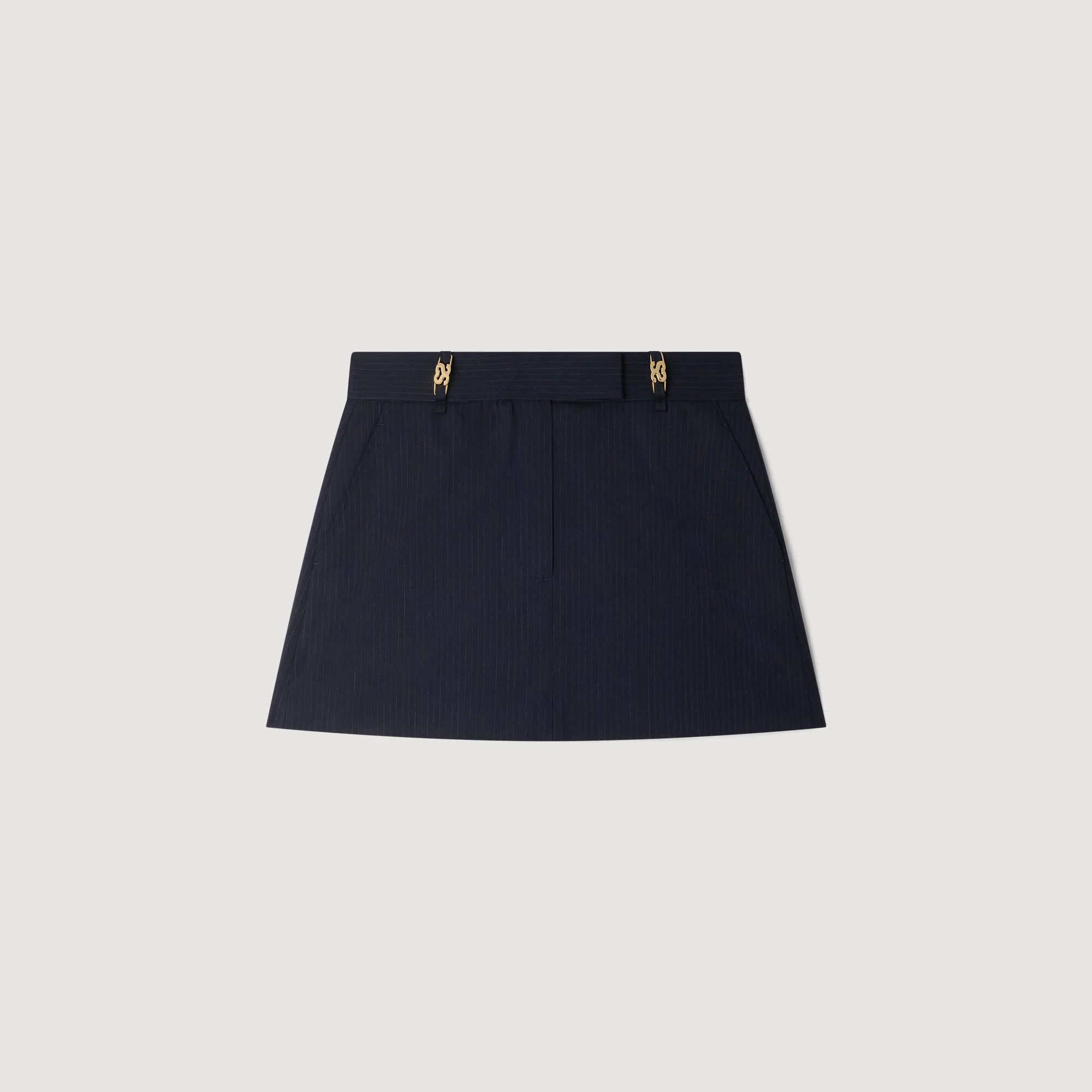 STRIPED WOOL SKORT - 1