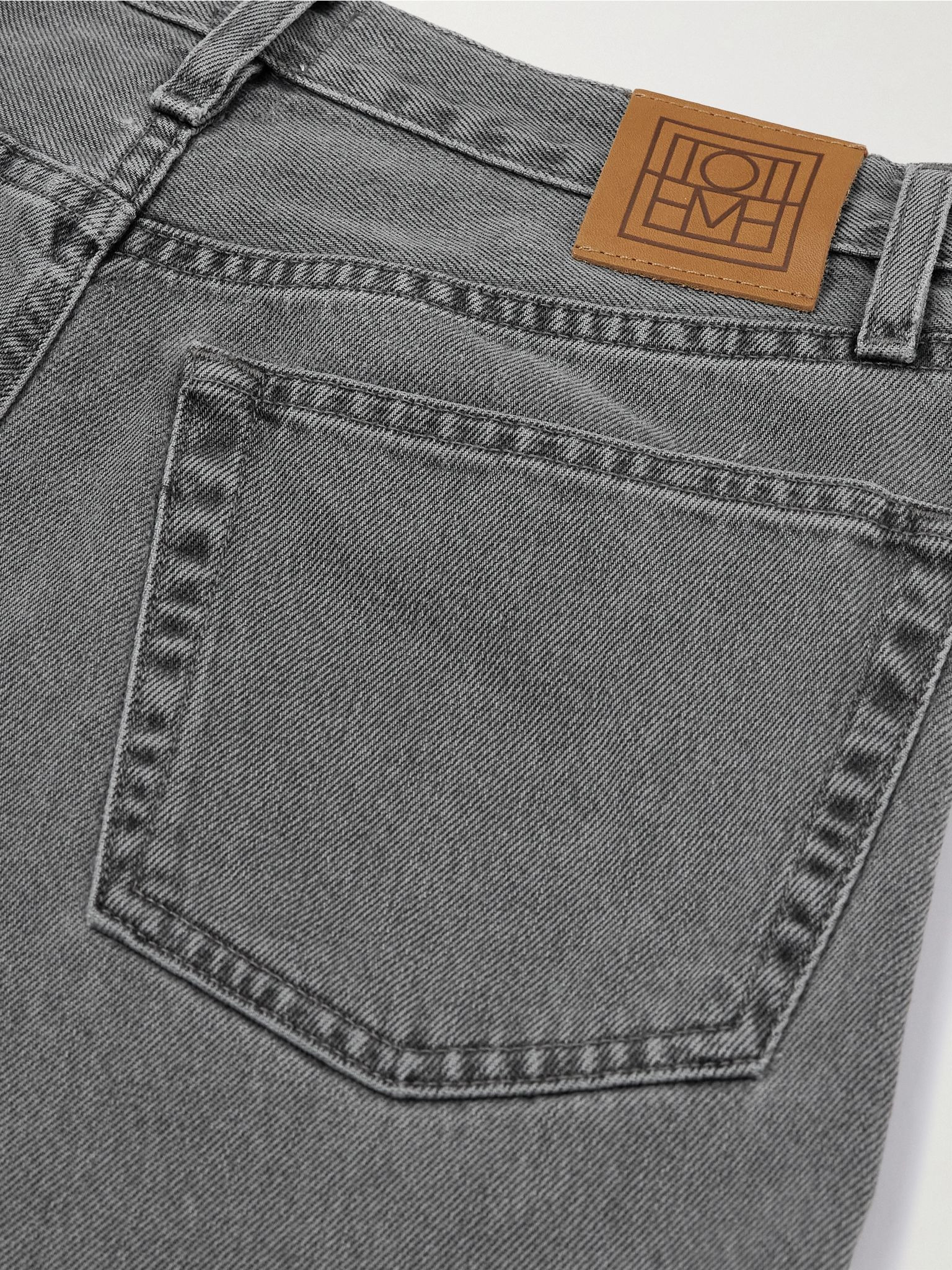 High-rise straight-leg organic jeans Gray - 6