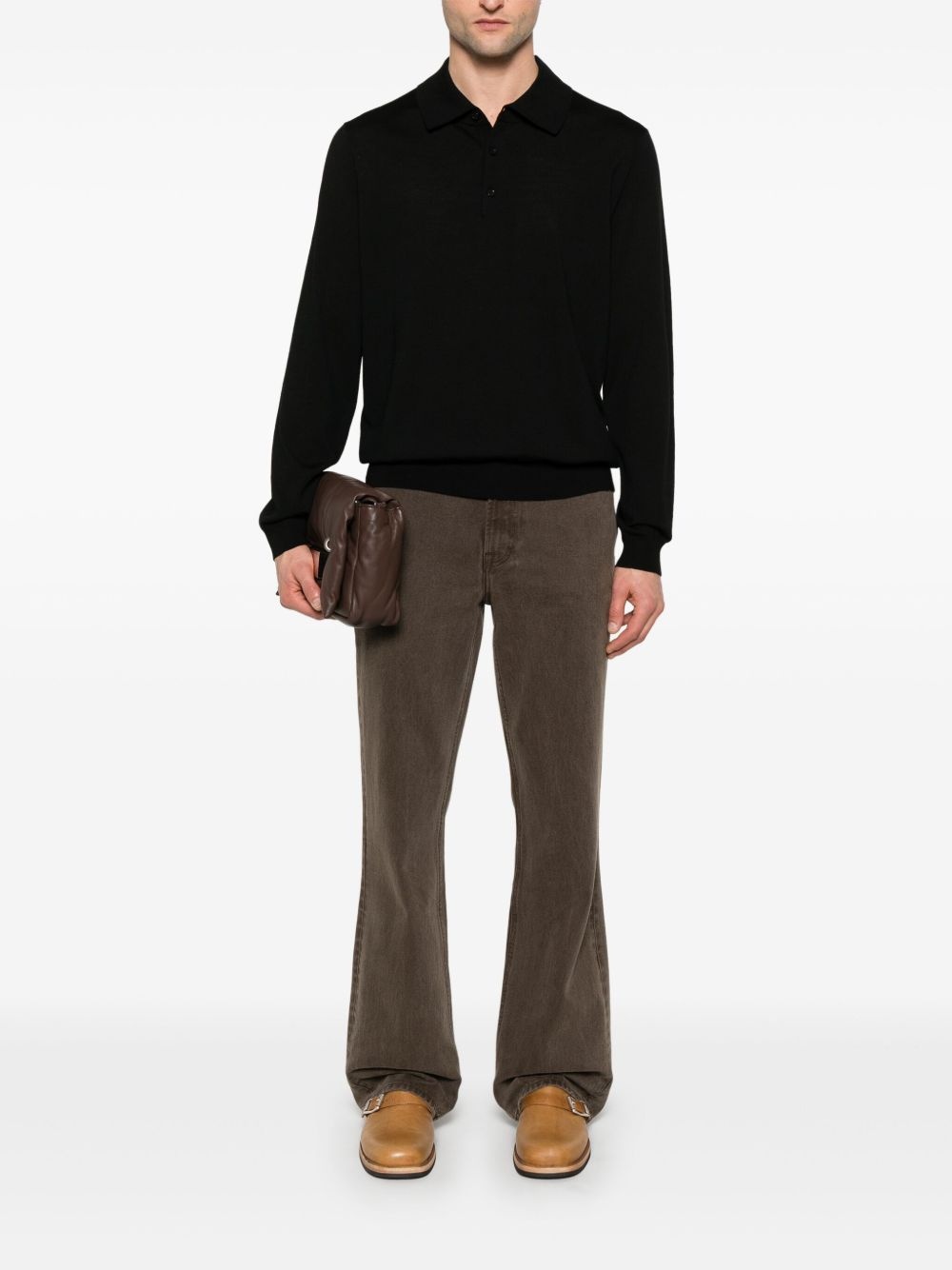 merino wool polo shirt - 2