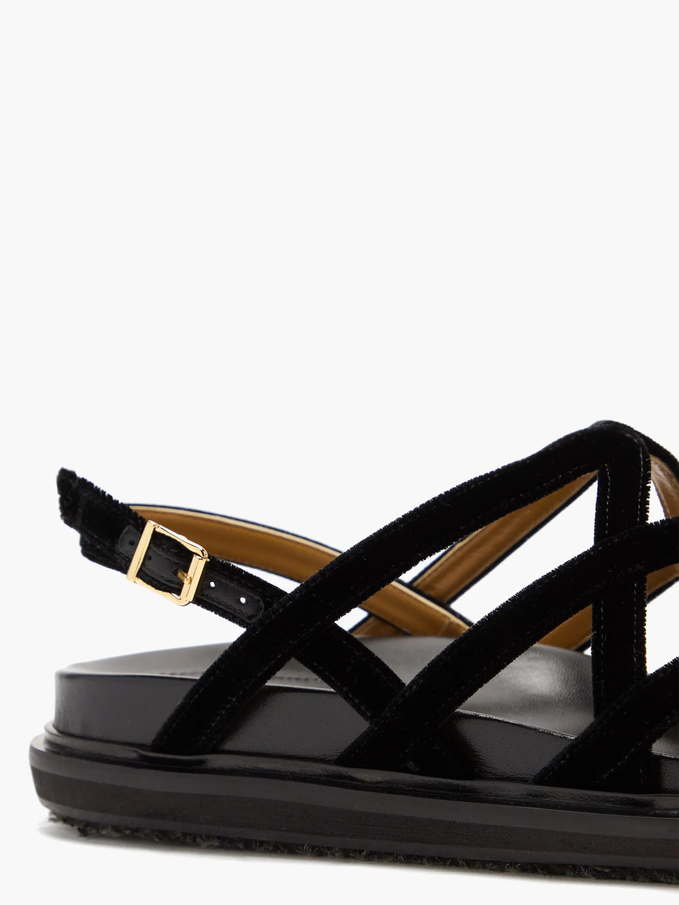 V-strap velvet slingback sandals - 6