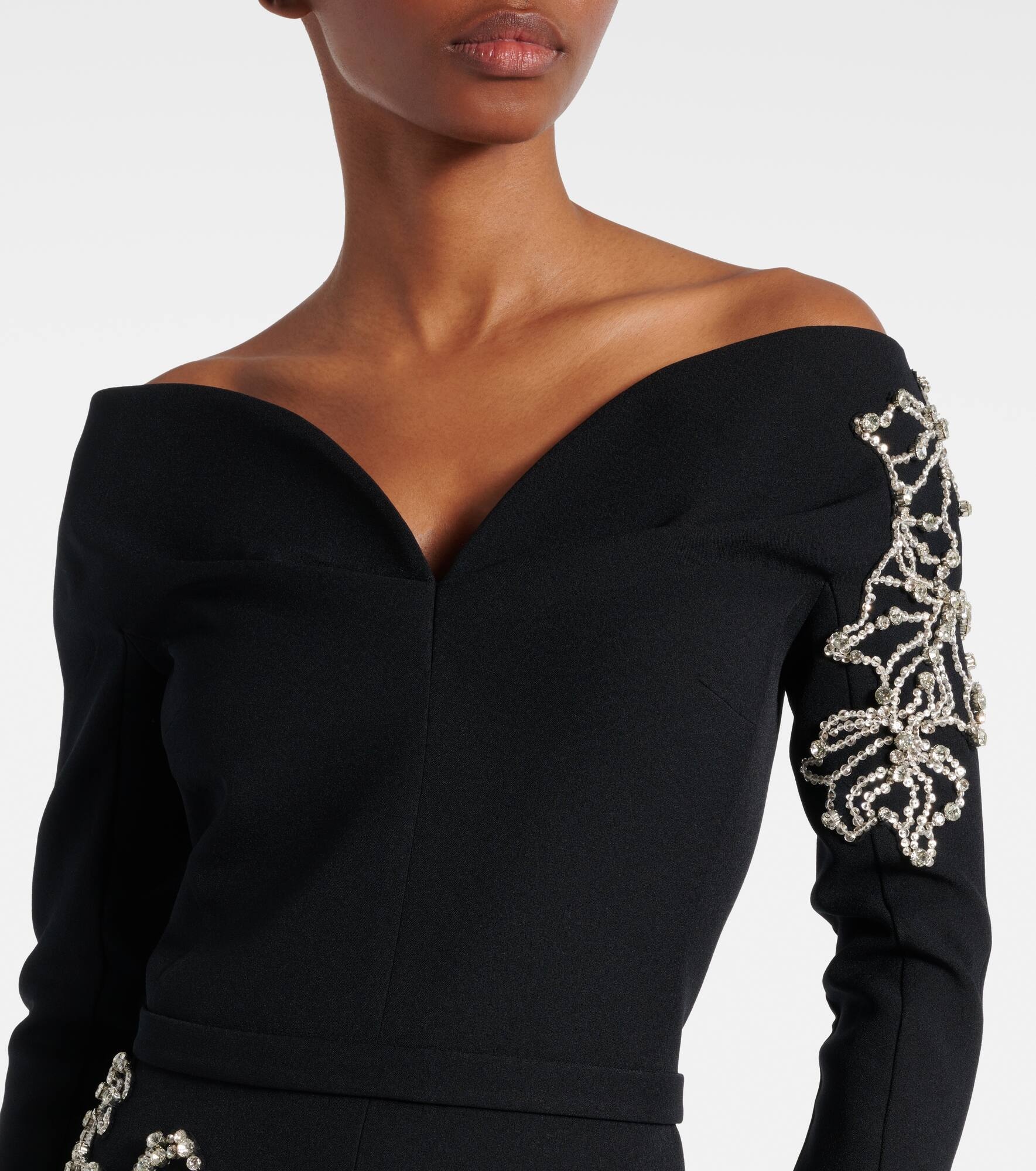 Linda crystal-embellished midi dress - 4