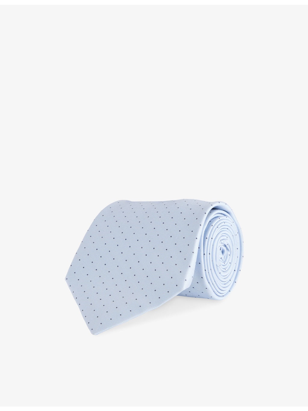 Polka-Dot Wide-Blade Silk Tie - 1