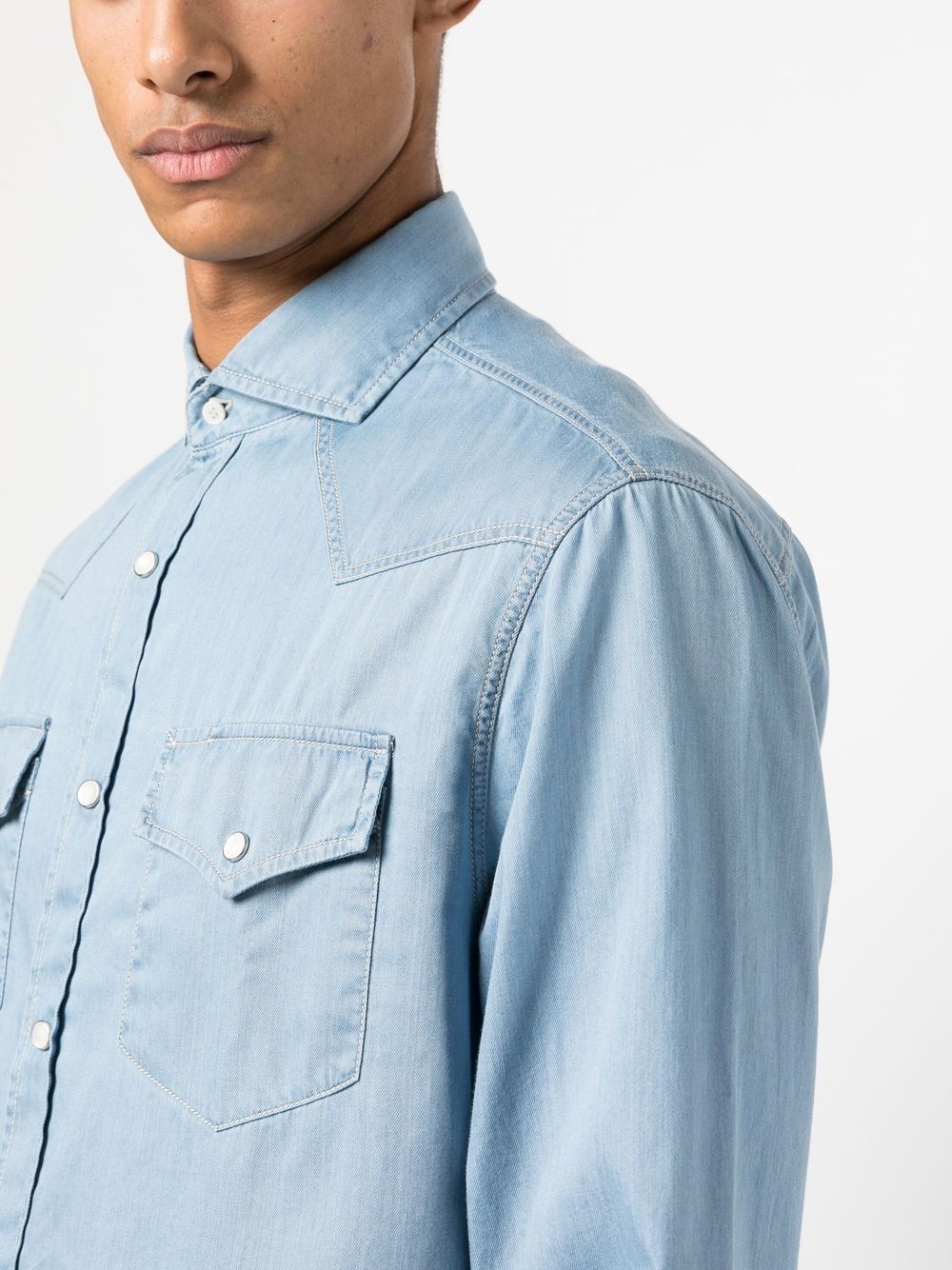 button-up denim shirt - 5