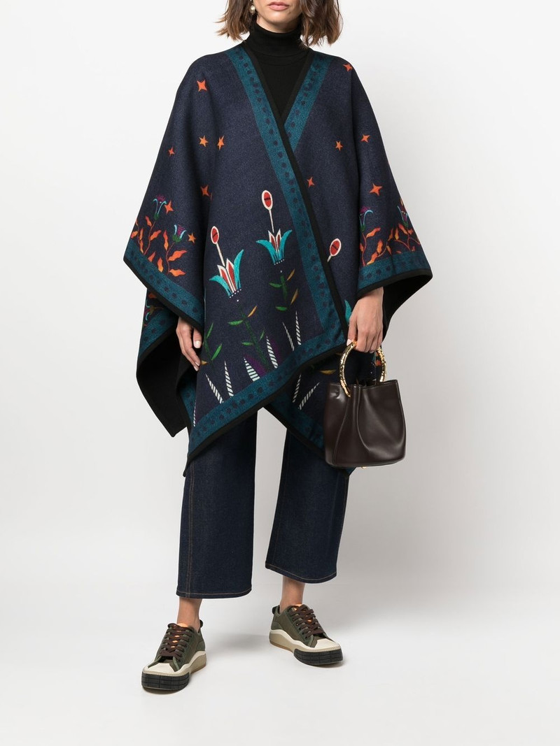 La DoubleJ graphic-print poncho outlook