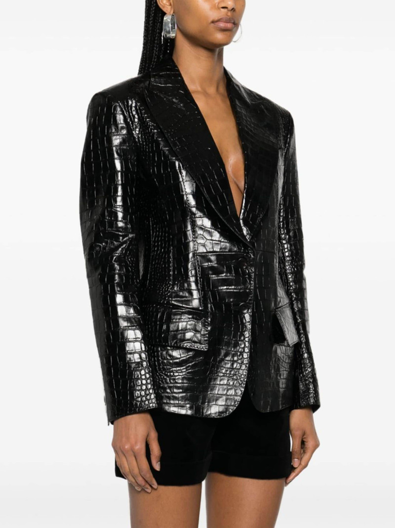 embossed-leather blazer 3