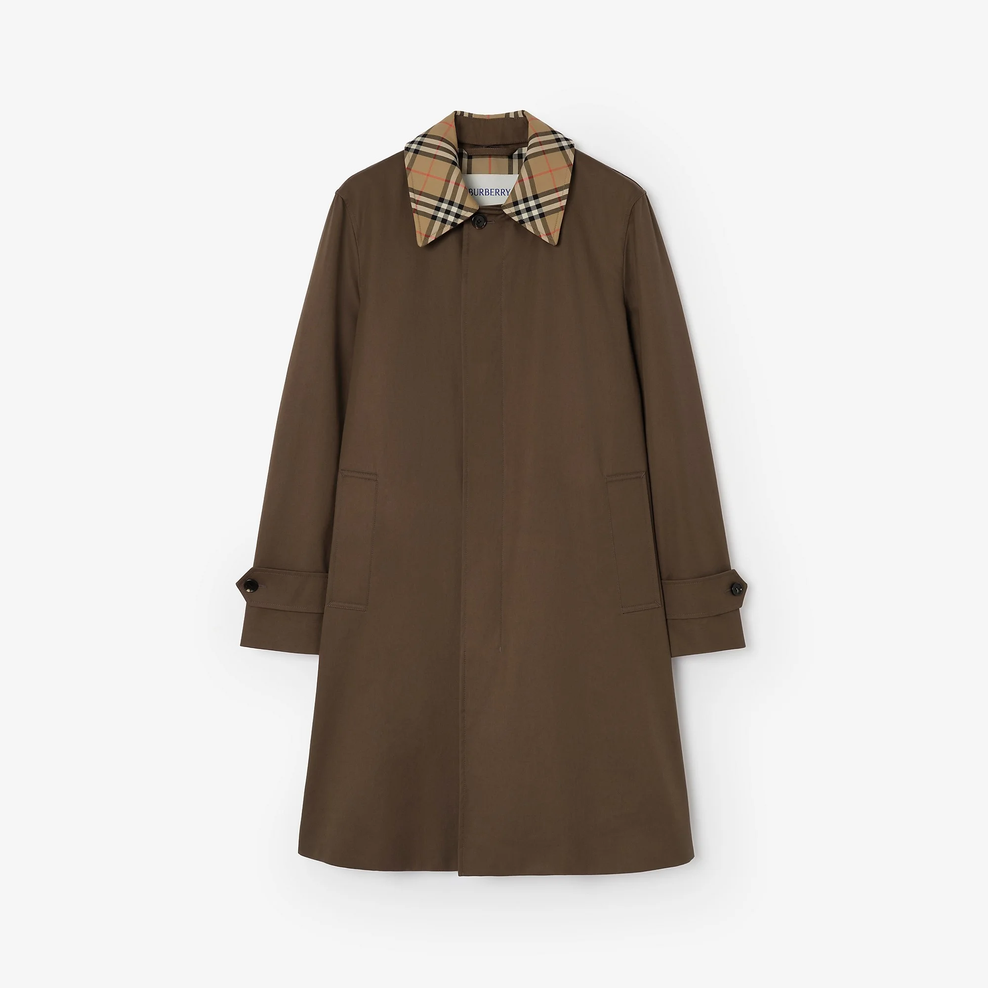 Mid-length Gabardine Car Coat - 1