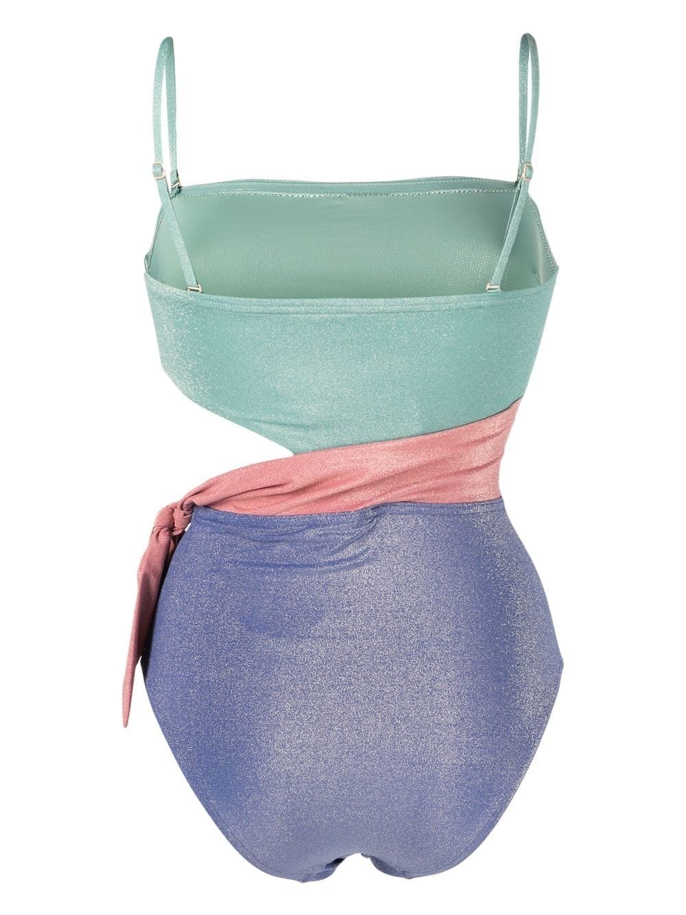 Clover lurex scarf-tie swimsuit - 2