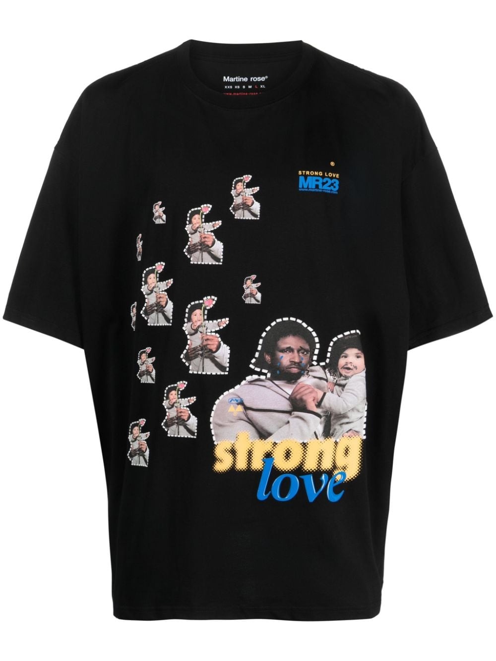 Strong Love-print cotton T-shirt - 1