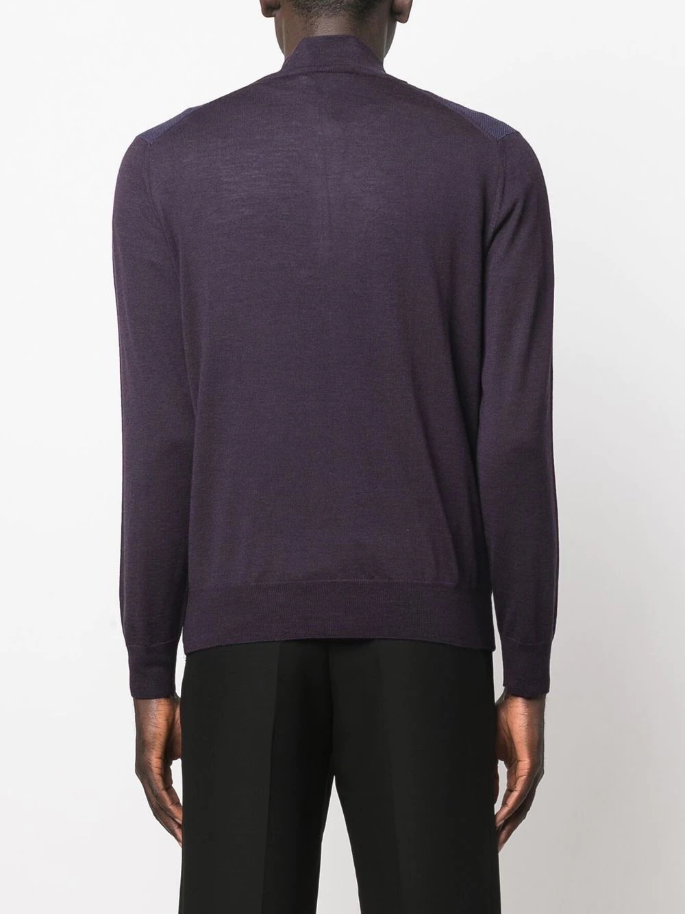 two-tone quarter-zip jumper - 4