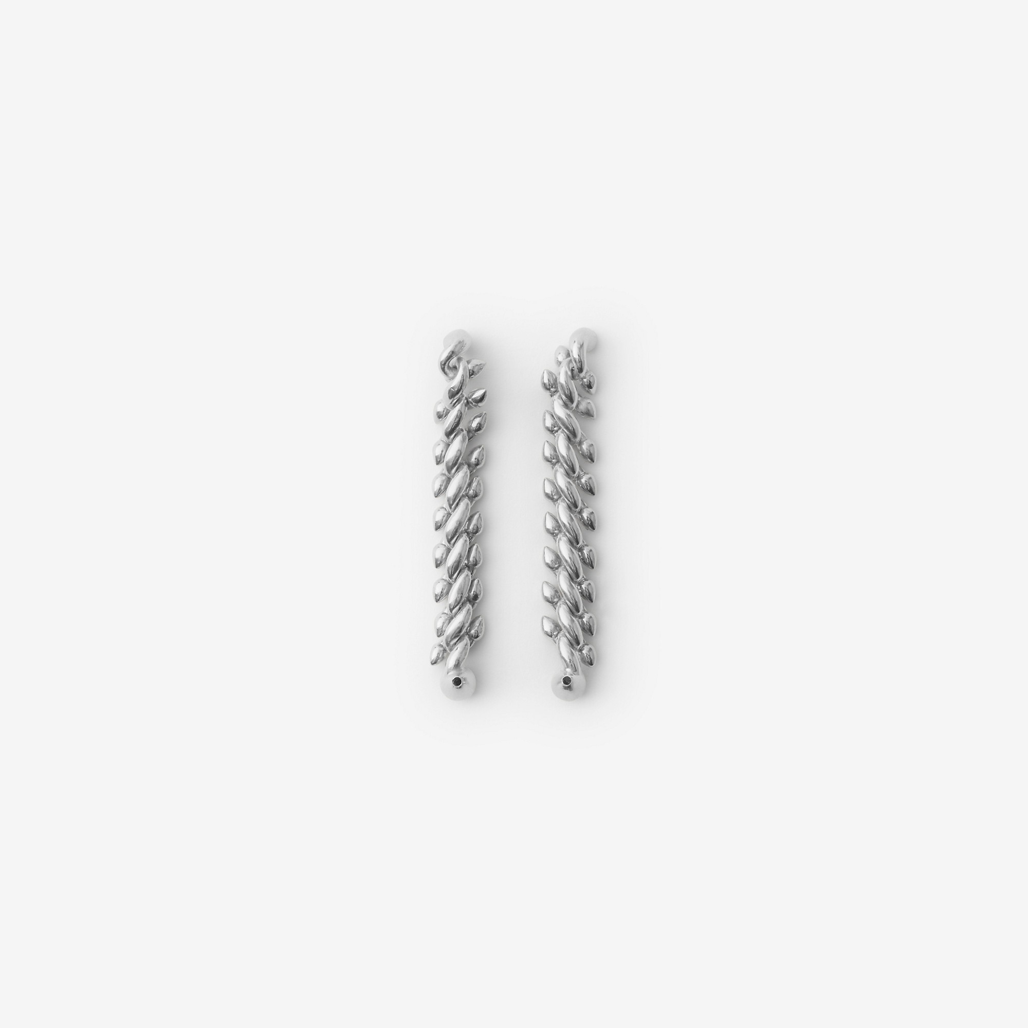 Silver Spear Chain Earrings - 2
