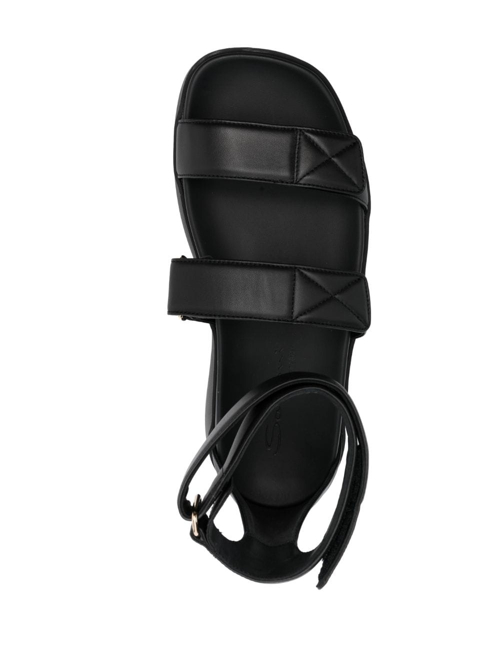 touch-strap leather sandals - 4