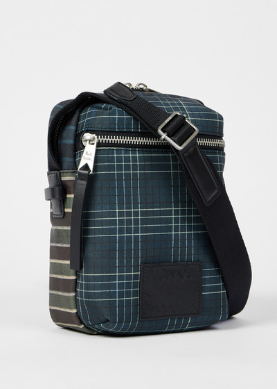 Paul Smith Multicolour Mixed Check and Stripe Compact Cross-Body Bag outlook