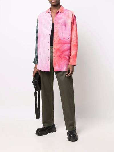 Song for the Mute patchwork long-sleeve shirt outlook
