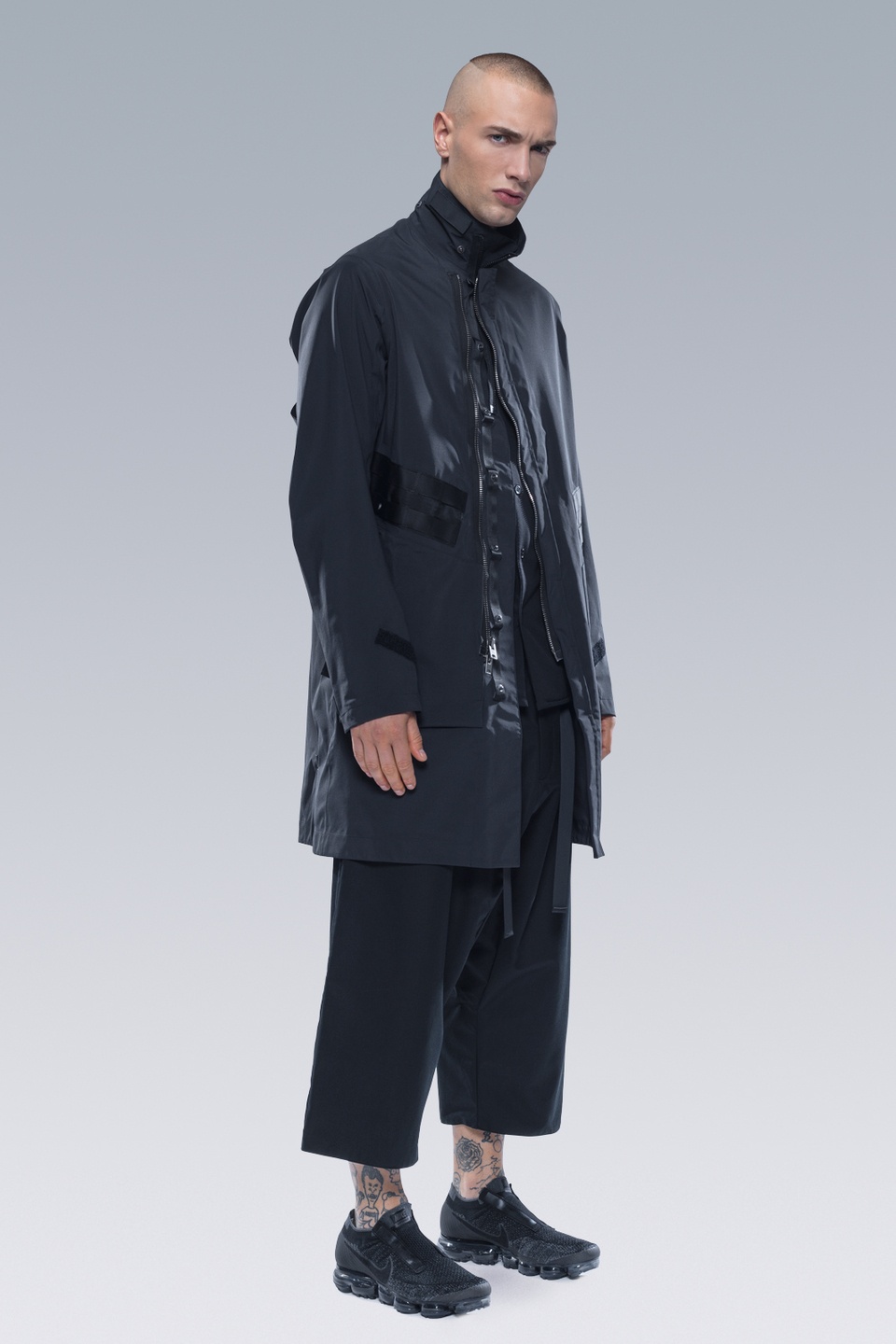 P22-S HD Gabardine Drawcord Trouser Black - 4