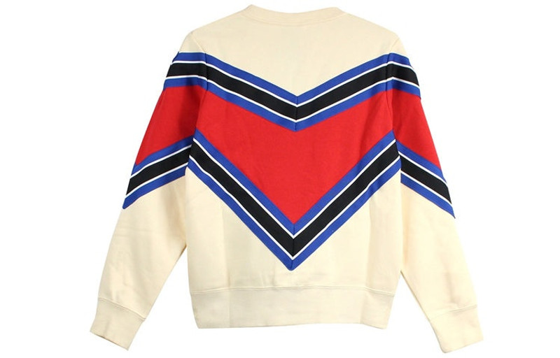 Nike (WMNS) Nike Splicing Fleece Lined Knit Round Neck Pullover 'Beige Red' BV2921-115 outlook