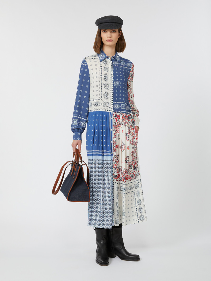 WEEKEND Max Mara ZUAI Printed viscose shirt dress outlook
