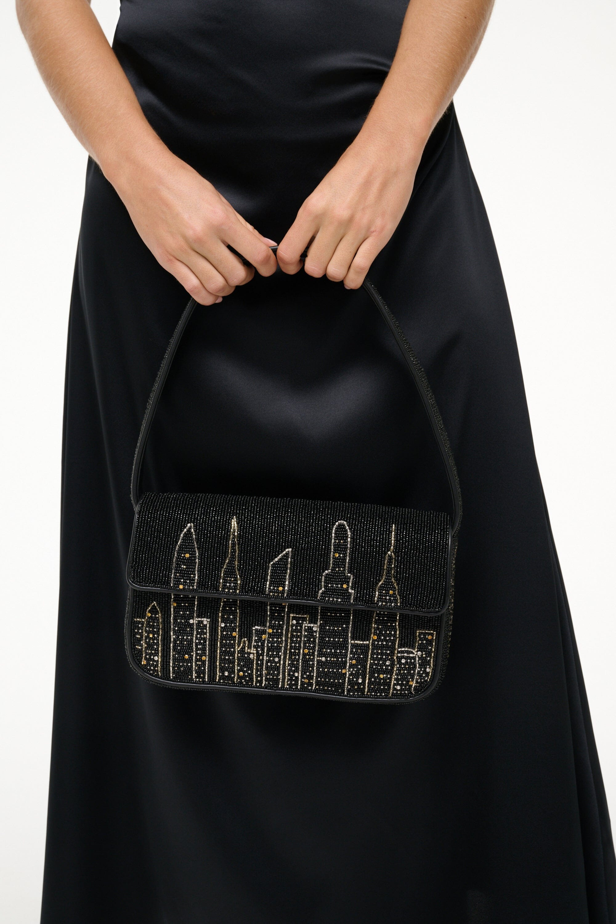 STAUD TOMMY BEADED BAG NYC SKYLINE - 4