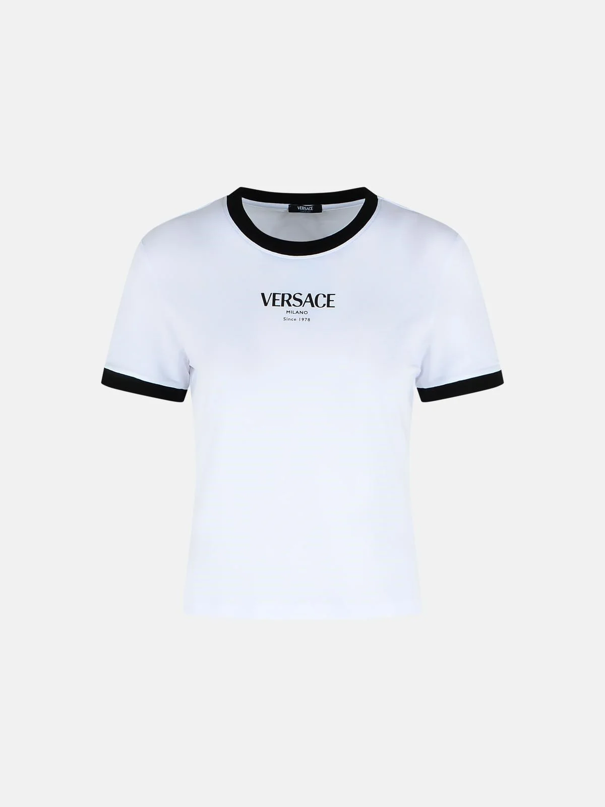 WHITE VISCOSE T-SHIRT - 1