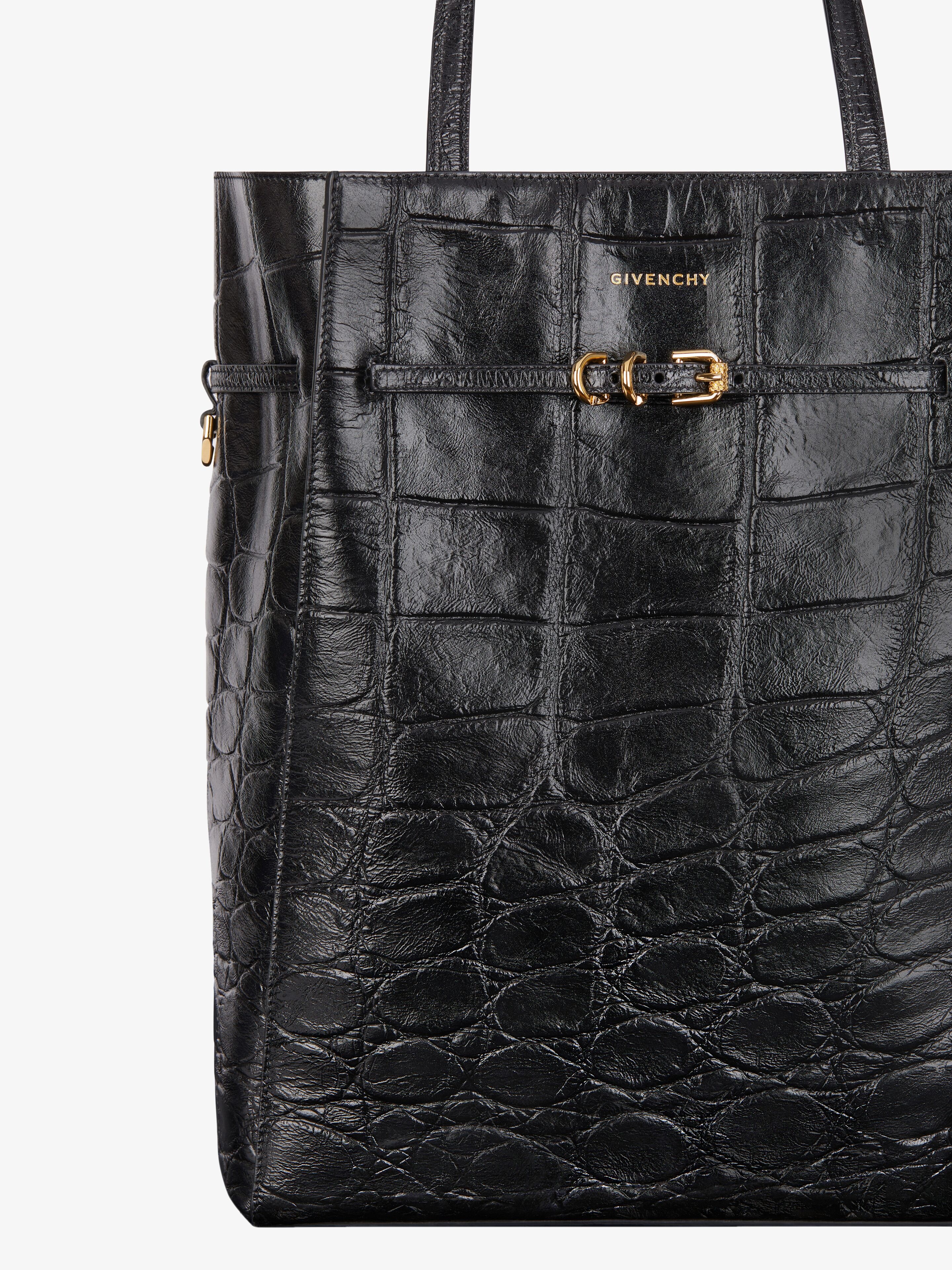 MEDIUM VOYOU TOTE BAG IN CROCODILE EFFECT LEATHER - 6