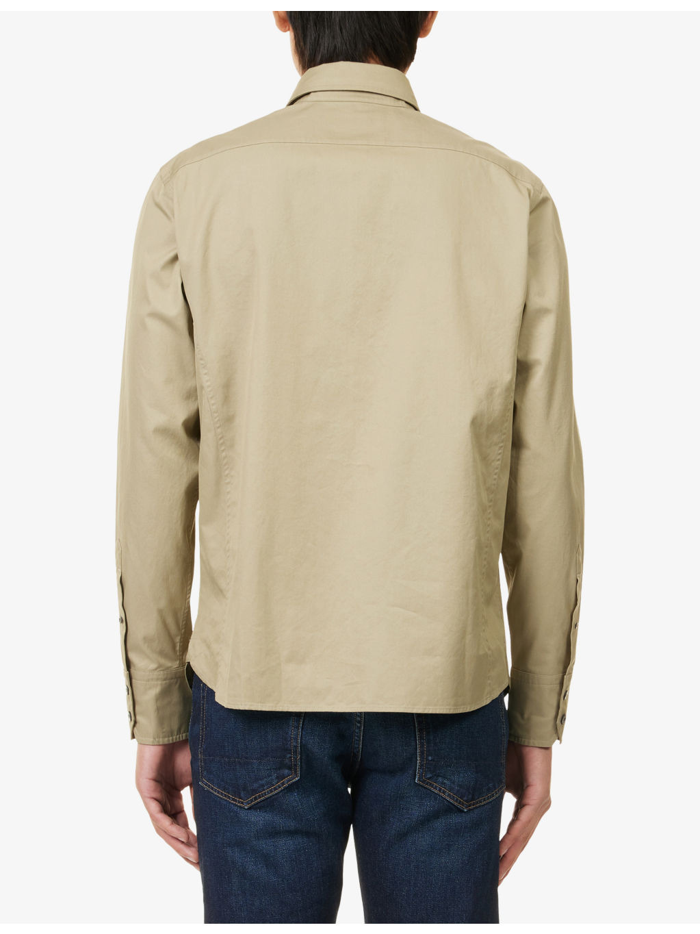 Patch-Pocket Tailored Cotton Overshirt - 4