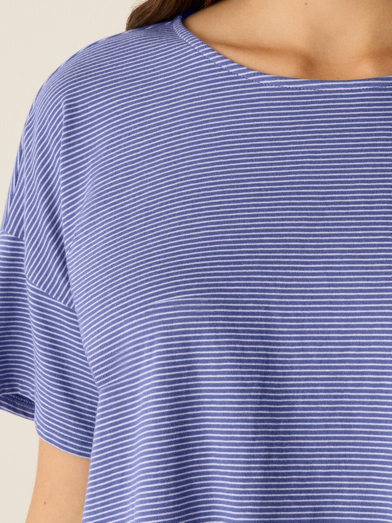 Mini Stripe Organic Cotton Jersey Sleep Set 5