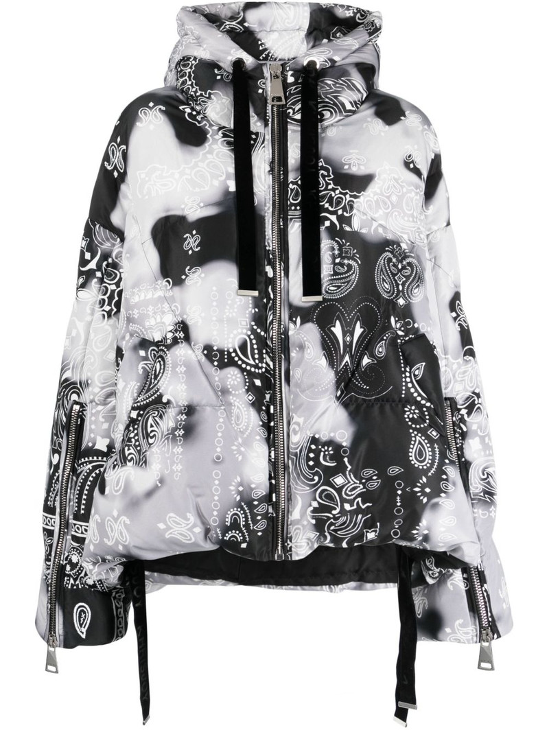 Bandana Velour puffer jacket 1