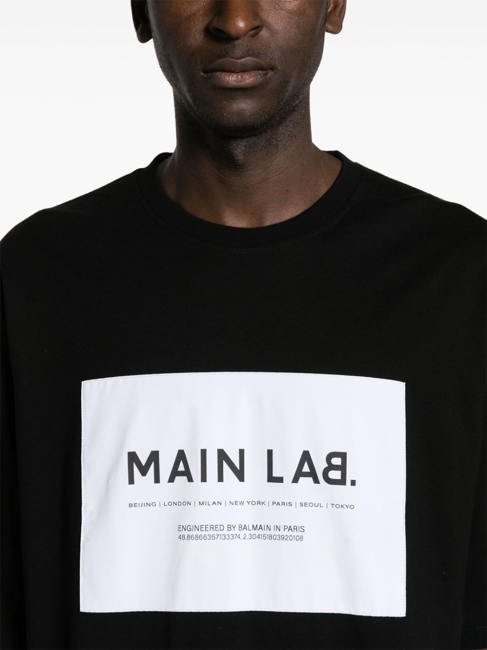 slogan-patch cotton T-shirt - 5