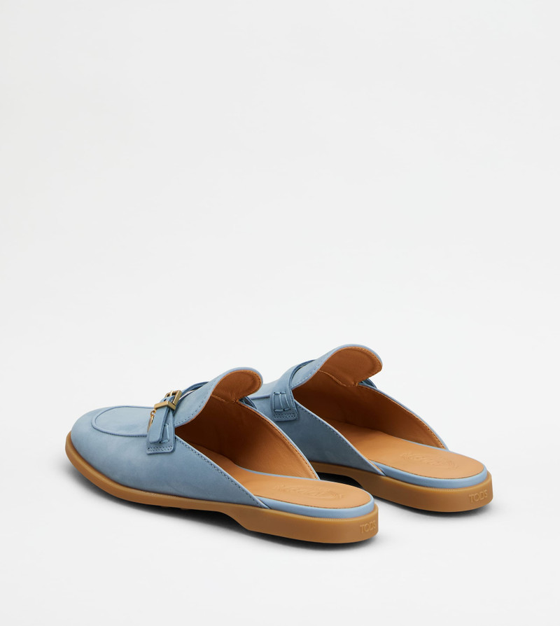 Tod's MULES IN NUBUCK - LIGHT BLUE outlook