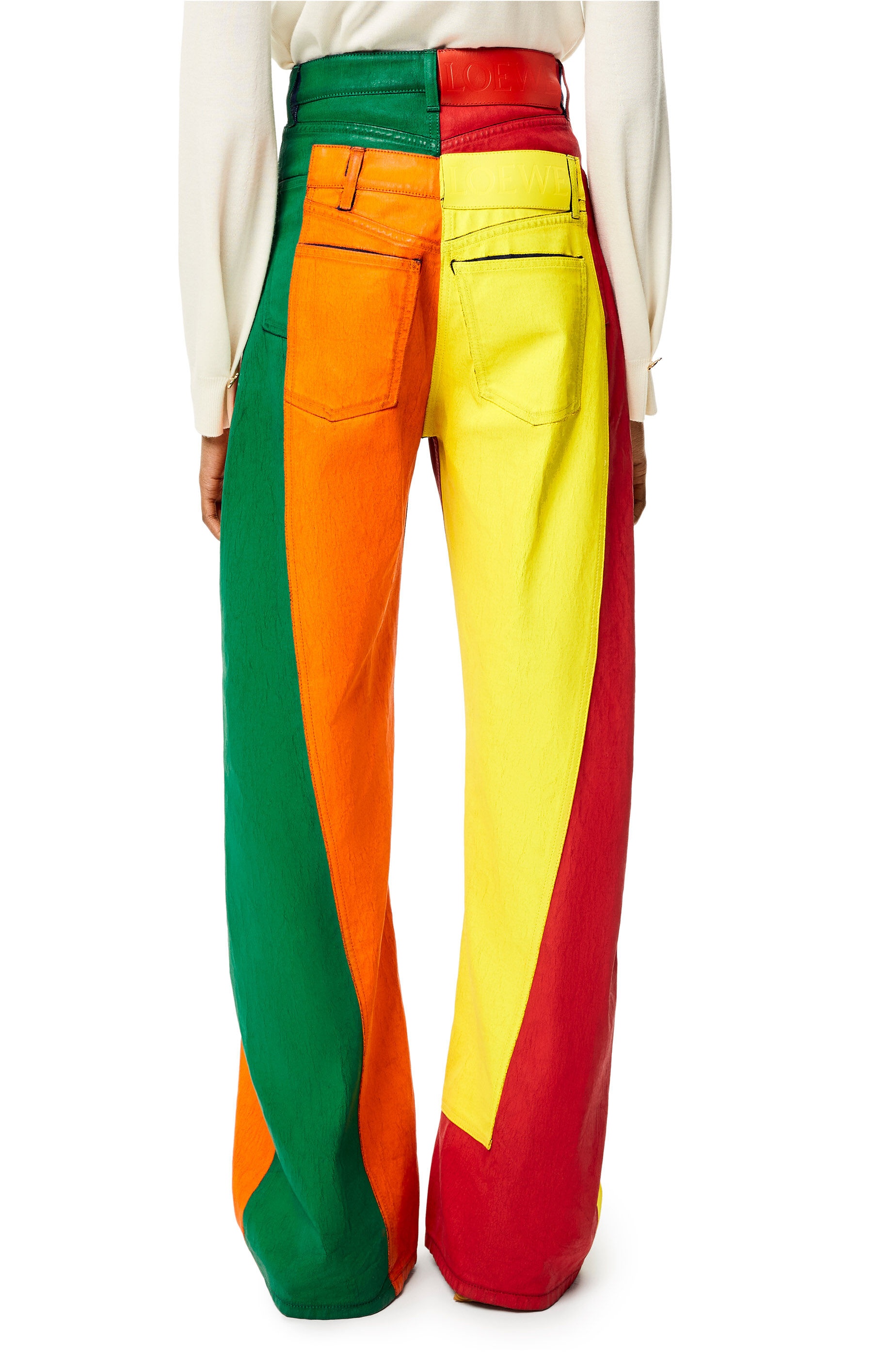 Multicolour patchwork jeans in denim - 4