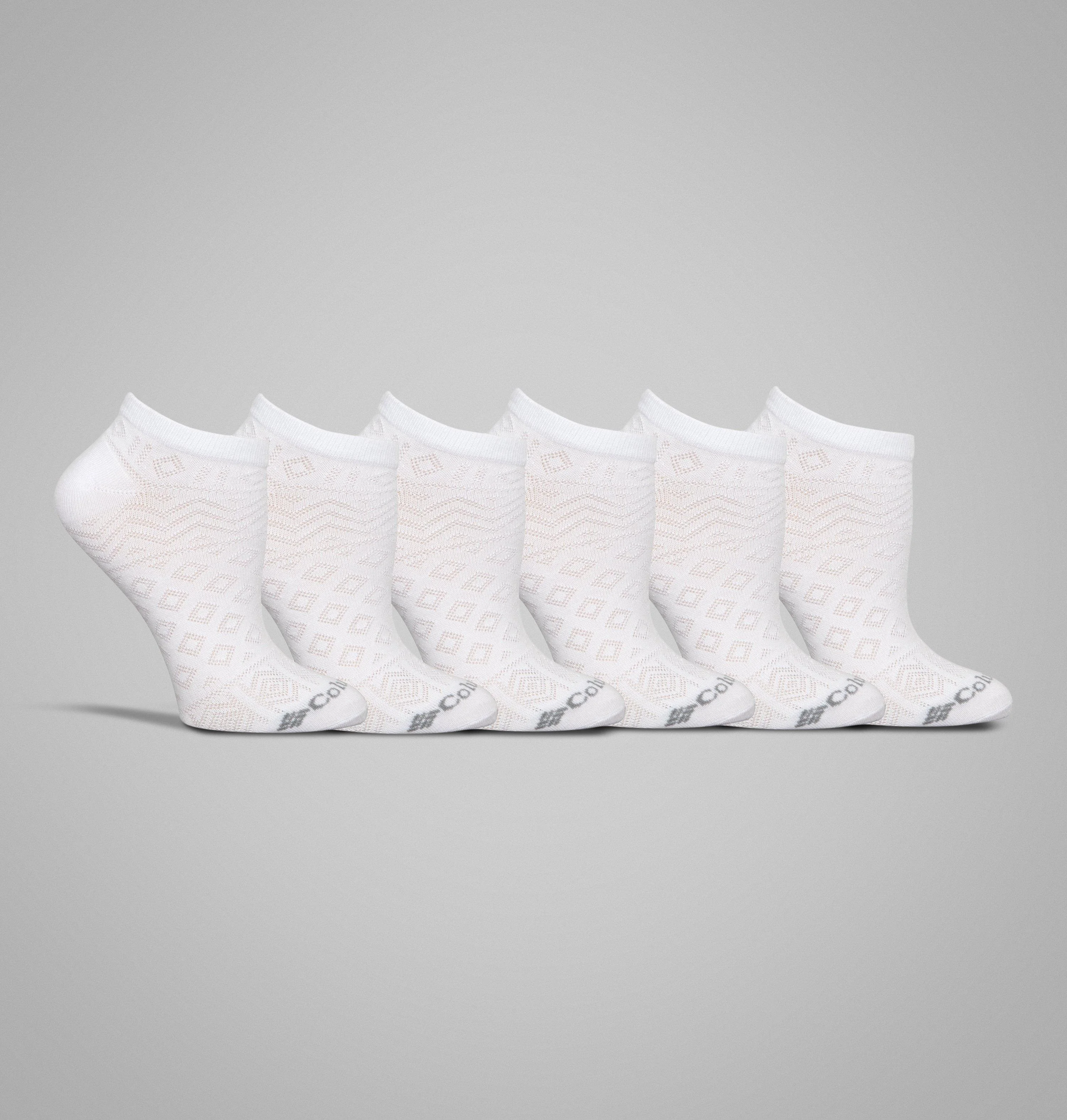 Women's No Show Pattern Mesh Socks - 6 Pack - 1