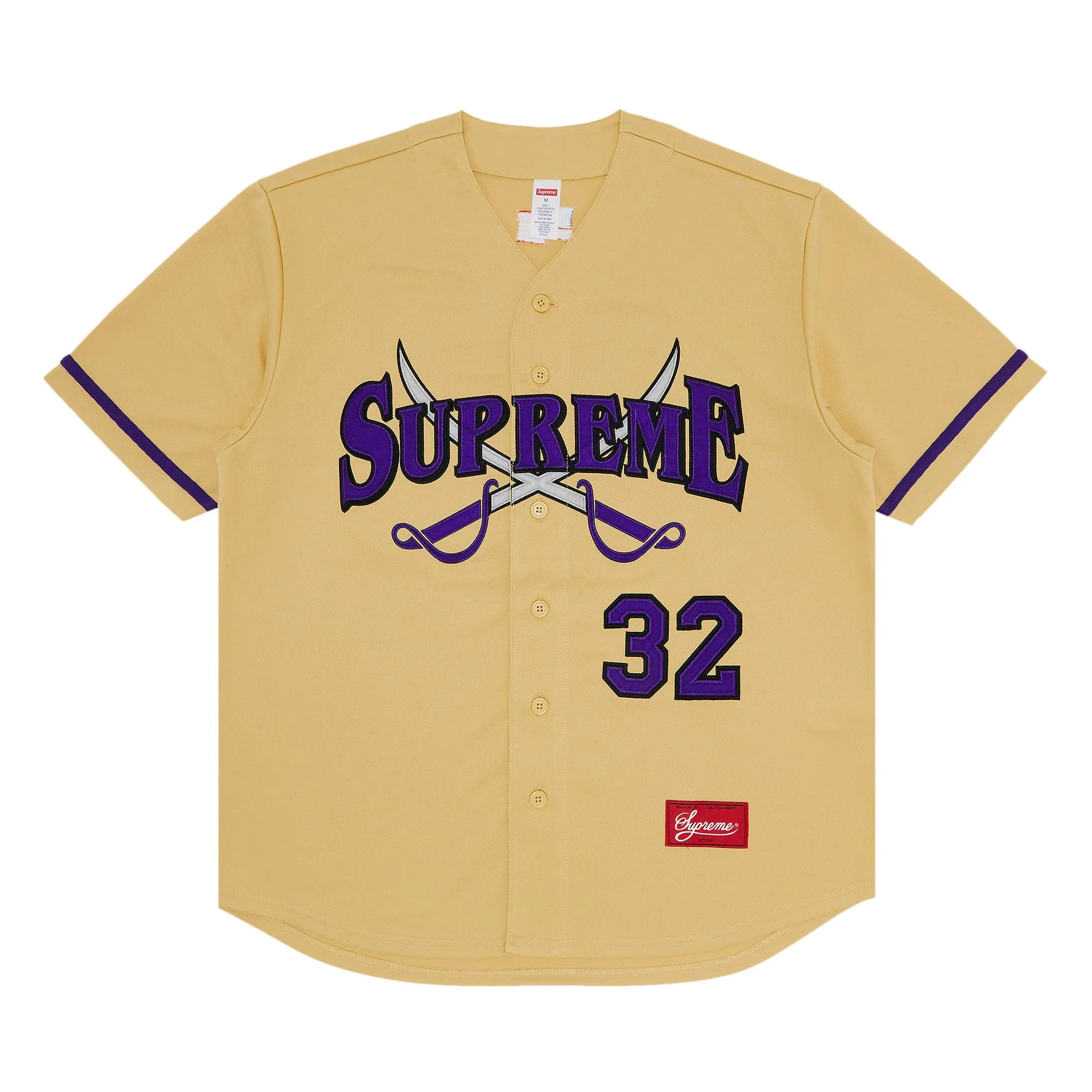 Supreme Swords Baseball Jersey 'Gold' - 1