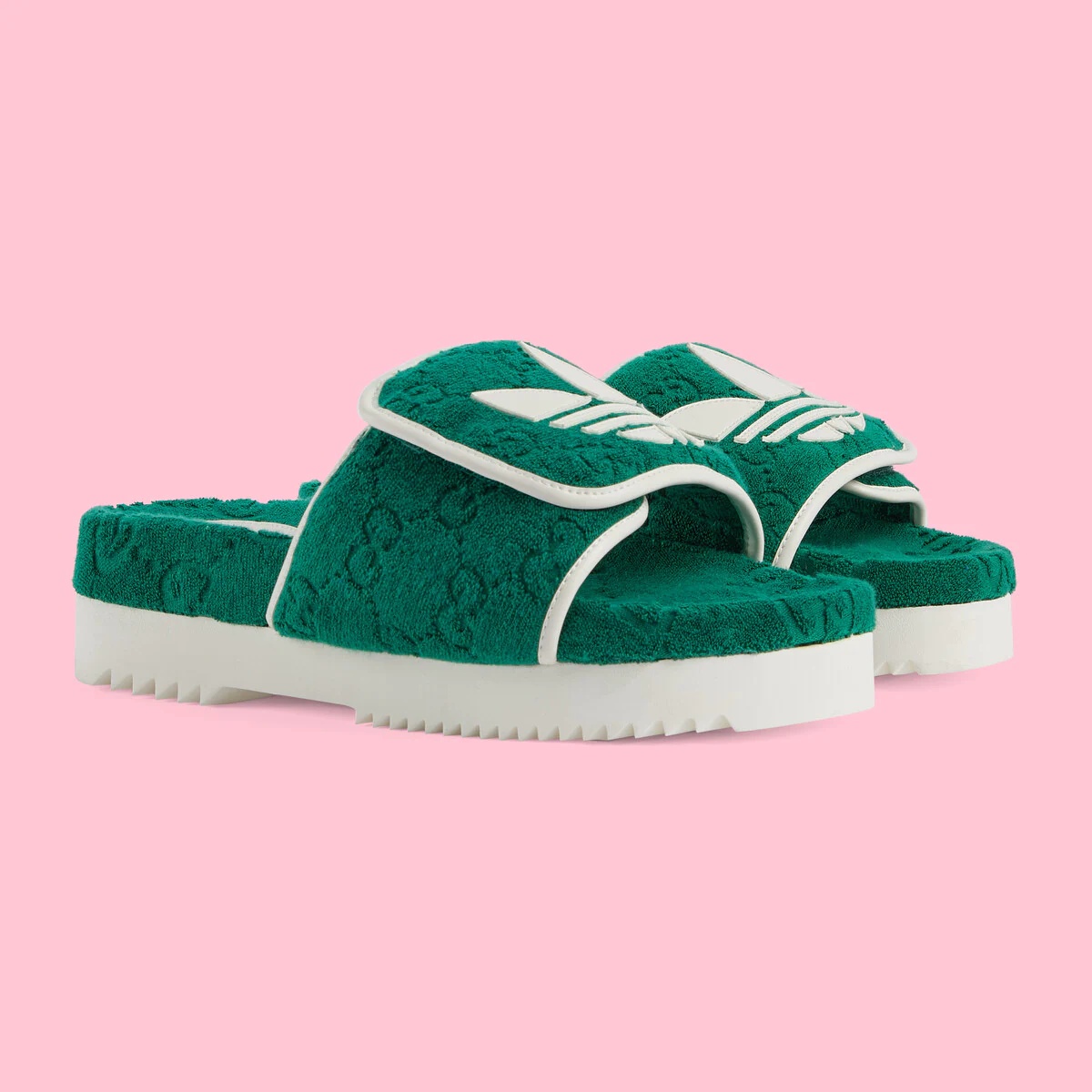 adidas x Gucci men's GG platform sandal - 2
