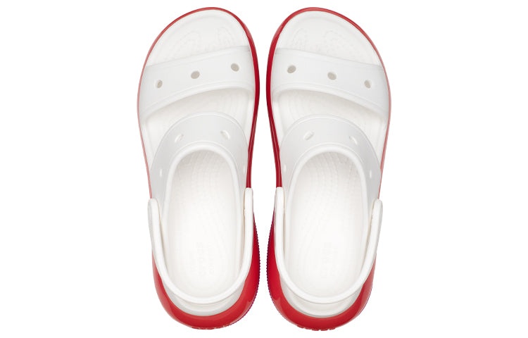 (WMNS) Crocs Classic Mega Crush Sandal 'White Red Purple' 207989-94S - 5