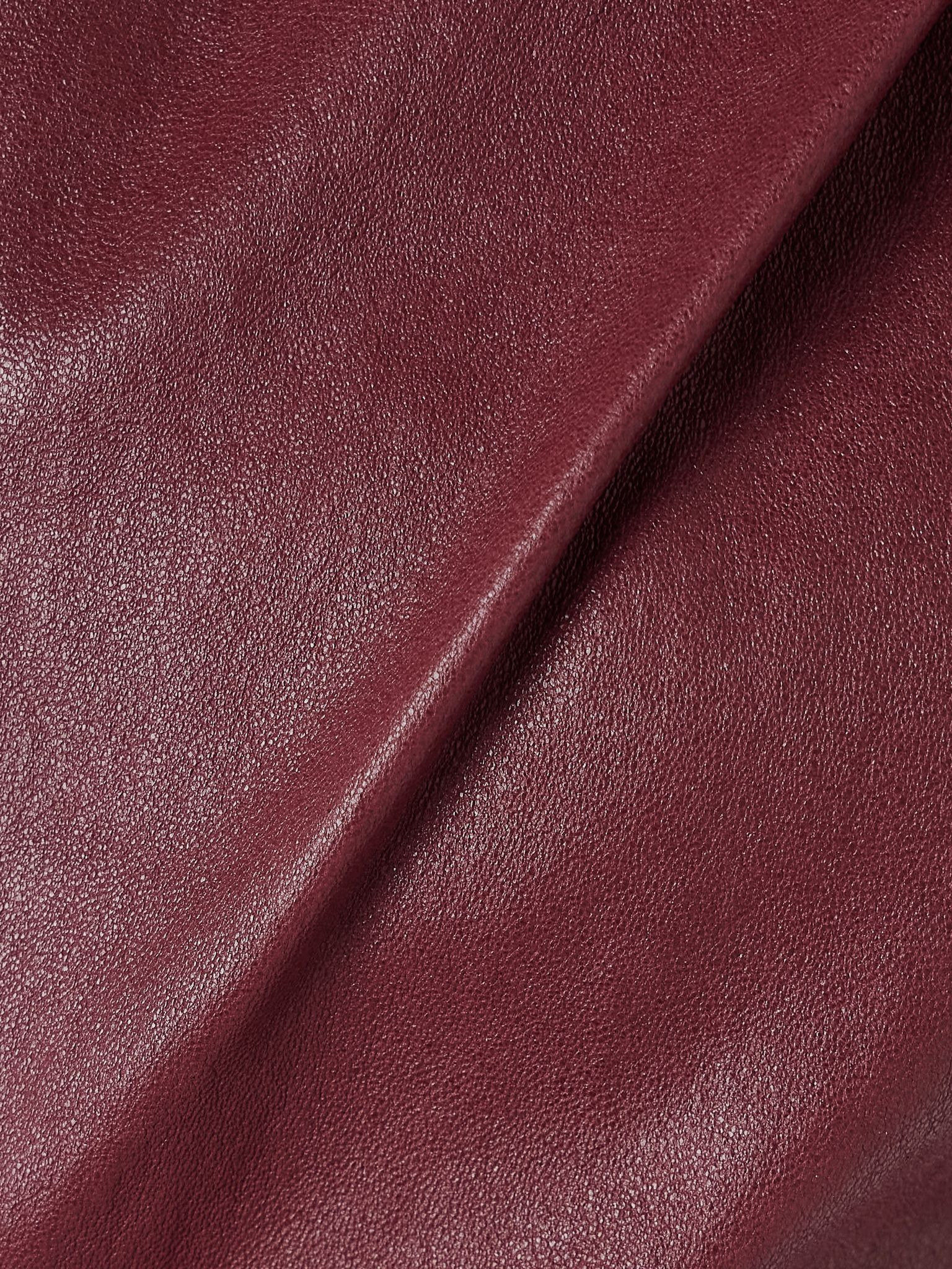 Dolores gathered leather top Burgundy - 4